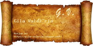 Gila Valéria névjegykártya